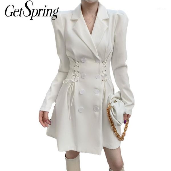 getspring women dress drawstring bandage vintage dresses women black white plus size autumn winter dresses 2020 new1, Black;gray
getspring women dress drawstring bandage vintage dresses women black white plus size autumn winter dresses 2020 new1, Black;gray