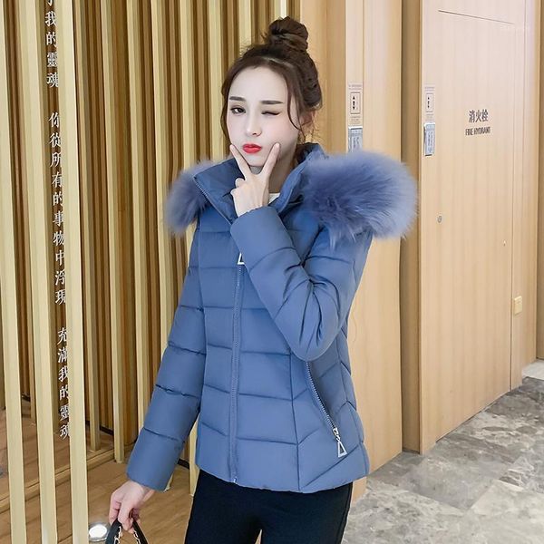 2020 solid parkas female winter cotton padded with fur collar hooded woman coat plus size slim thick slim women's winter jackets1, Black
2020 solid parkas female winter cotton padded with fur collar hooded woman coat plus size slim thick slim women's winter jackets1, Black