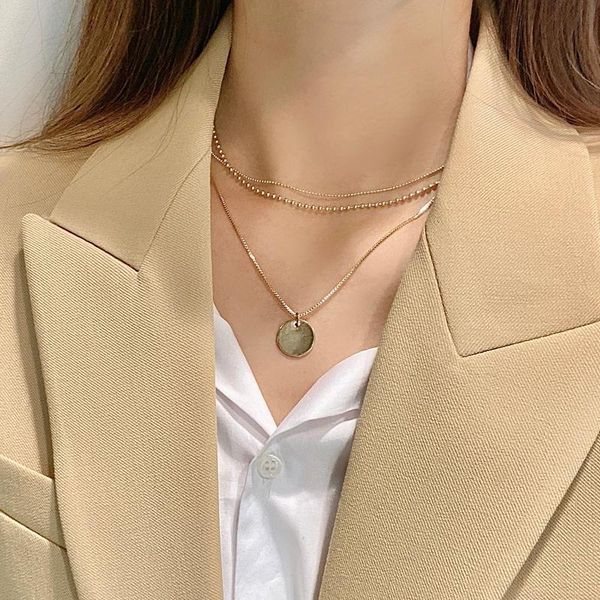 chains fashionable personality multi-layer necklace temperament cool wind bead chain neck geometric disc clavicle female, Silver
chains fashionable personality multi-layer necklace temperament cool wind bead chain neck geometric disc clavicle female, Silver