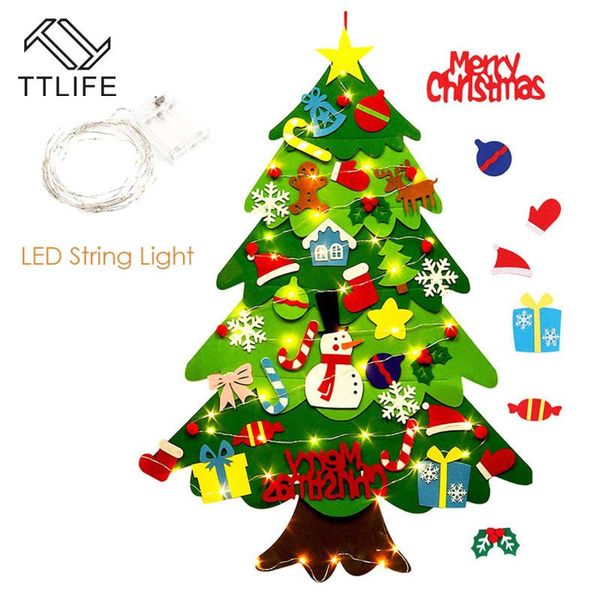diy felt christmas tree led light new year's door wall hanging ornaments artificial tree christmas decorations home party gift
diy felt christmas tree led light new year's door wall hanging ornaments artificial tree christmas decorations home party gift