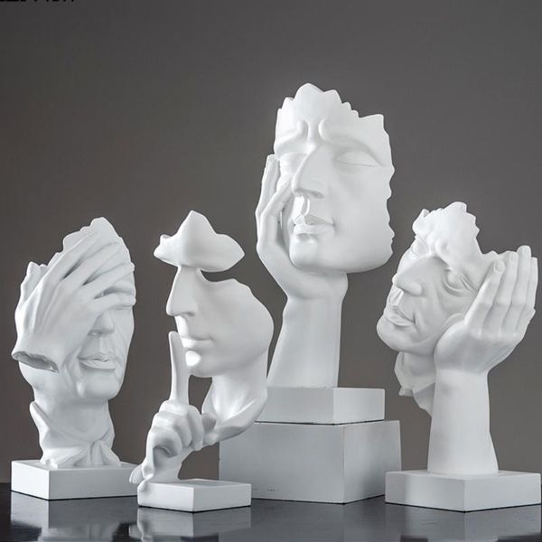 decorative objects & figurines minimalist tableornaments silence is gold desk decor human face resin statue philosopher sculpture home d
decorative objects & figurines minimalist tableornaments silence is gold desk decor human face resin statue philosopher sculpture home d