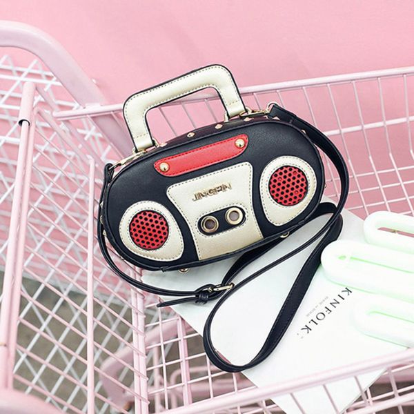 vintage radio women handbags designer chic shoulder bags luxury pu leather rock female crossbody messenger bag personality purse c1223
vintage radio women handbags designer chic shoulder bags luxury pu leather rock female crossbody messenger bag personality purse c1223