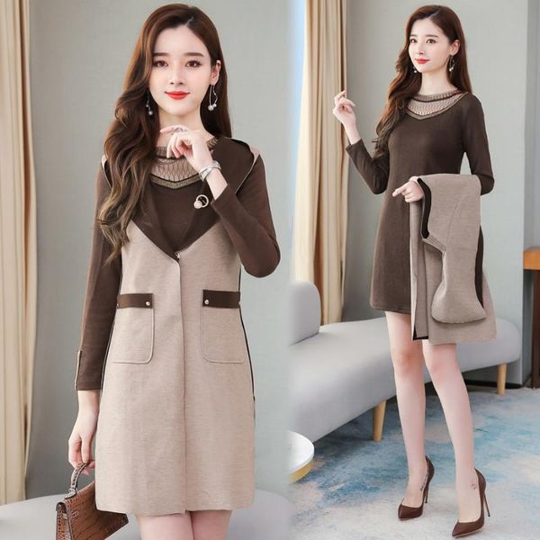 2020 vintage solid two piece set mini dresses autumn winter 5xl plus size long sleeve dress elegant women bodycon party vestidos, Black;gray
2020 vintage solid two piece set mini dresses autumn winter 5xl plus size long sleeve dress elegant women bodycon party vestidos, Black;gray