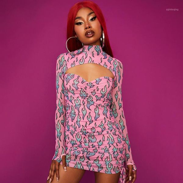 mock-neck long sleeve flame printed cut-out neck mini dress women gothic streetwear club dresses streetwear spring new1, Black;gray
mock-neck long sleeve flame printed cut-out neck mini dress women gothic streetwear club dresses streetwear spring new1, Black;gray