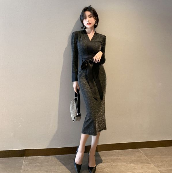 2021 new autumn deep woman night dinner party long sequins dress oversized hbgv, Black;gray
2021 new autumn deep woman night dinner party long sequins dress oversized hbgv, Black;gray