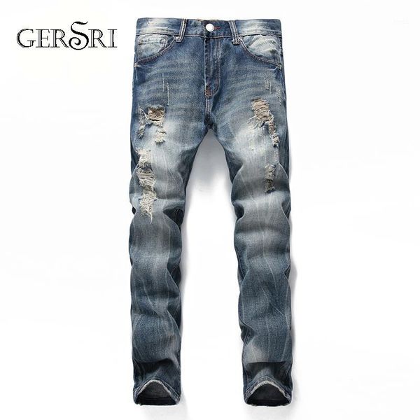 gersri fashion men jeans vintage design slim fit cotton ripped jeans for men denim pants brand classical plus size1, Blue
gersri fashion men jeans vintage design slim fit cotton ripped jeans for men denim pants brand classical plus size1, Blue