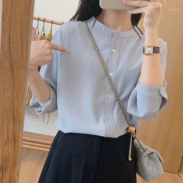 women's spring autumn style shirt women's long sleeve solid color button o-neck patchwork elegant vintage sp8691, White
women's spring autumn style shirt women's long sleeve solid color button o-neck patchwork elegant vintage sp8691, White