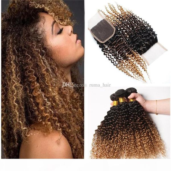 three tone blonde hair 1b 4 27 ombre hair with lace closure kinky curly hair extensions with lace closure bleached knots, Black;brown
three tone blonde hair 1b 4 27 ombre hair with lace closure kinky curly hair extensions with lace closure bleached knots, Black;brown