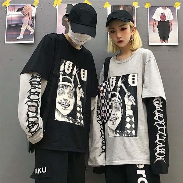 harajuku sweatshirt women patchwork pullovers print japanese comics jumpers fake 2 pieces shirt woman streetwear, Black
harajuku sweatshirt women patchwork pullovers print japanese comics jumpers fake 2 pieces shirt woman streetwear, Black