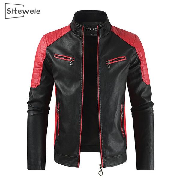 men's fur & faux siteweie stand collar patchwork jacket slim zipper cardigan fashion casual pu leather coat moto biker winter jackets l, Black
men's fur & faux siteweie stand collar patchwork jacket slim zipper cardigan fashion casual pu leather coat moto biker winter jackets l, Black
