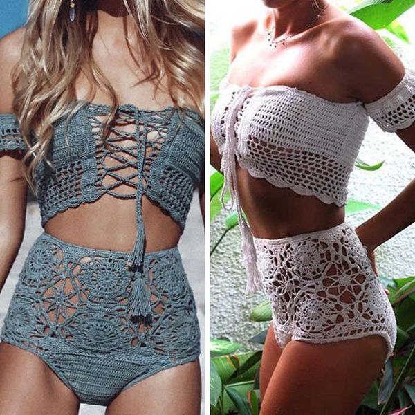 crochet high leg bandeau bikini set swimwear female two pieces swimsuit high waist bikini women bathing suit biquini 2019 new, Black
crochet high leg bandeau bikini set swimwear female two pieces swimsuit high waist bikini women bathing suit biquini 2019 new, Black