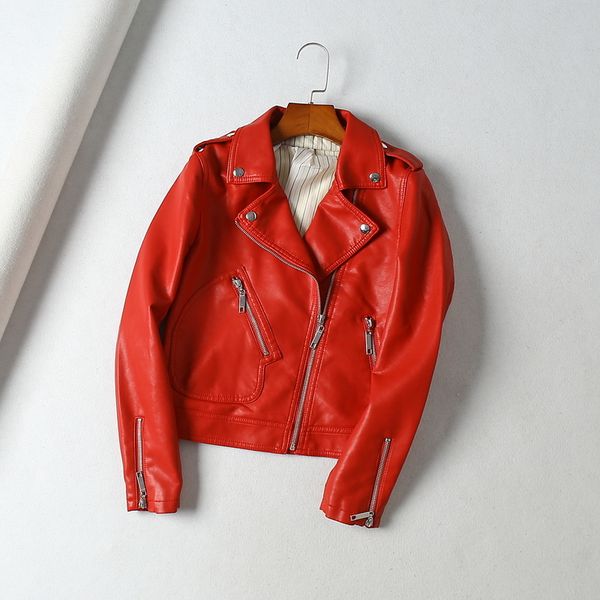 2021 new women women's leather jackets long spring biker high streetwear red jacket f3b4, Black
2021 new women women's leather jackets long spring biker high streetwear red jacket f3b4, Black