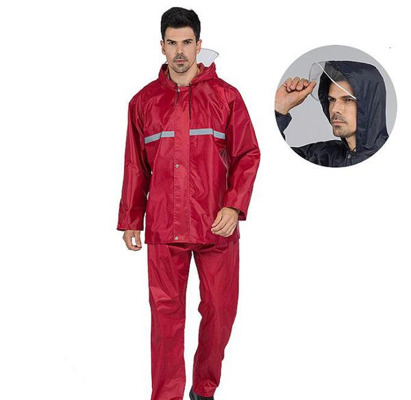 2 pcs new fashion mountaineering raincoat thickened waterproof rain coat man camping waterproof rainwear suit 
2 pcs new fashion mountaineering raincoat thickened waterproof rain coat man camping waterproof rainwear suit