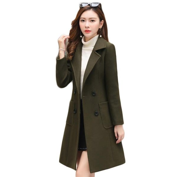 woolen coat women army green m-4xl plus size lapel 2021 spring new fashion korean temperament slim long blends jackets cx1388, Black
woolen coat women army green m-4xl plus size lapel 2021 spring new fashion korean temperament slim long blends jackets cx1388, Black