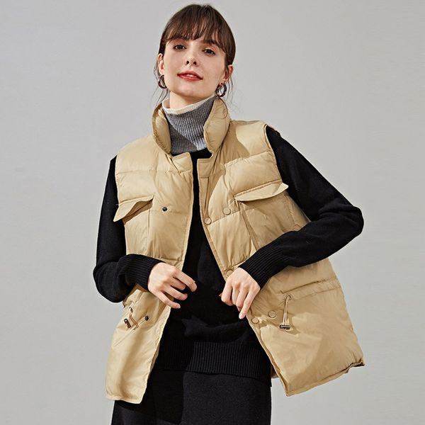 autumn and winter 2020 white duck feather coat, overweight vest, women's spacious sleeveless coat
autumn and winter 2020 white duck feather coat, overweight vest, women's spacious sleeveless coat