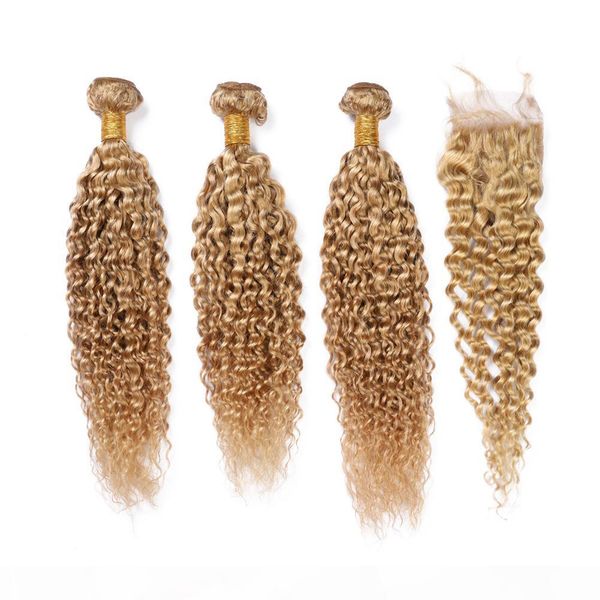 honey blonde malaysian virgin hair weaves with closure kinky curly 3bundles with closure #27 light brown human hair wefts with lace closure, Black;brown
honey blonde malaysian virgin hair weaves with closure kinky curly 3bundles with closure #27 light brown human hair wefts with lace closure, Black;brown