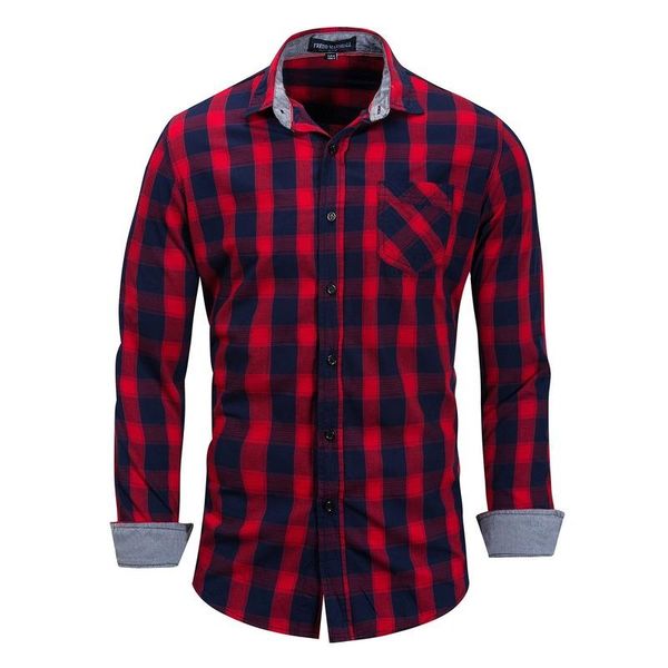 men's casual shirts classic plaid shirt long sleeve large cotton men clothing 2021, White;black 
men's casual shirts classic plaid shirt long sleeve large cotton men clothing 2021, White;black