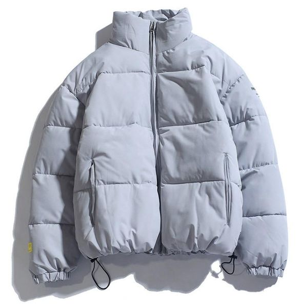 men's down & parkas winter nieuwe mannen effen kleur parka kwaliteit merk stand kraag warme dikke jas mannelijke mode ongedwongen, Black