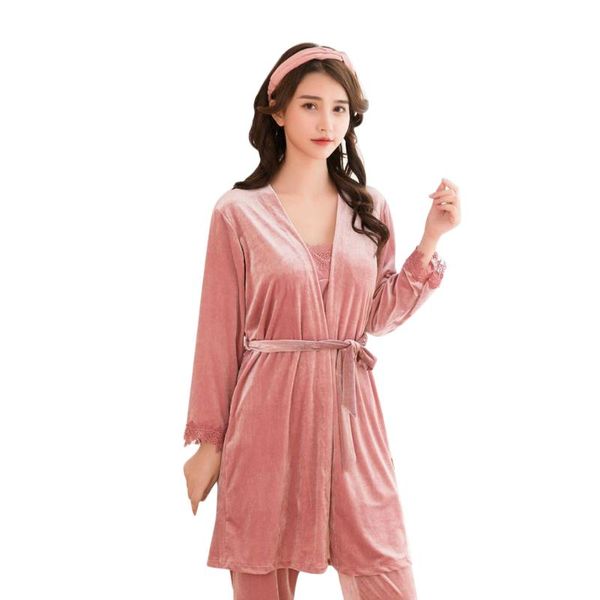 women's tracksuits women spaghetti strap 4pcs solid autumn nightgowns sleepwear long sleeve, Gray
women's tracksuits women spaghetti strap 4pcs solid autumn nightgowns sleepwear long sleeve, Gray