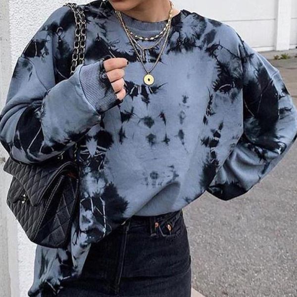 autumn oversize tie dye print women's sweatshirts o-neck long sleeve female sweatshirt streetwear casual loose ladies pullovers t200730, Black
autumn oversize tie dye print women's sweatshirts o-neck long sleeve female sweatshirt streetwear casual loose ladies pullovers t200730, Black