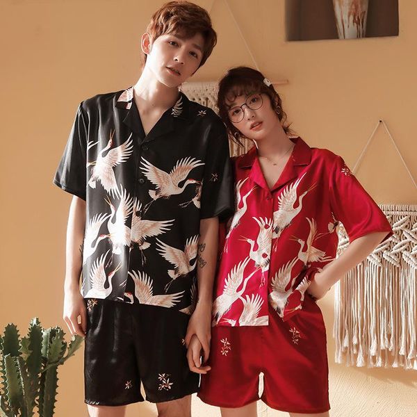 men's sleepwear short sleeve shorts lovers wear pajamas summer home pijamas hombre bademantel pijama pareja mujer, Black;brown
men's sleepwear short sleeve shorts lovers wear pajamas summer home pijamas hombre bademantel pijama pareja mujer, Black;brown