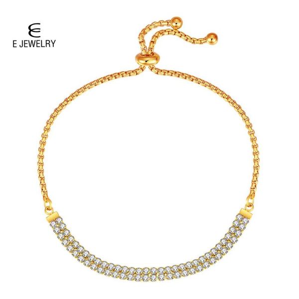 e charm crystal tennis bracelets for women 2 row gold silver color stainless steel chain bracelet adjustable bolo jewelry gifts, Black
e charm crystal tennis bracelets for women 2 row gold silver color stainless steel chain bracelet adjustable bolo jewelry gifts, Black