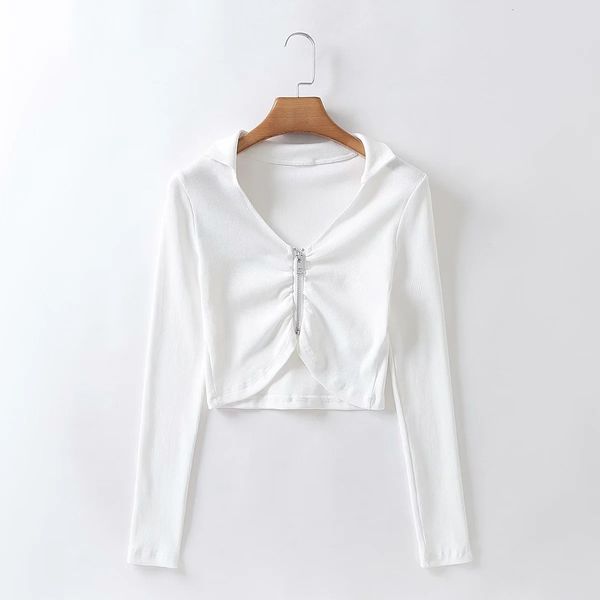 2021 new fold midriff long-sleeved t-shirt female 21 women's movement, cultivate morality spring elastic brief paragraph coat zgwc, White
2021 new fold midriff long-sleeved t-shirt female 21 women's movement, cultivate morality spring elastic brief paragraph coat zgwc, White