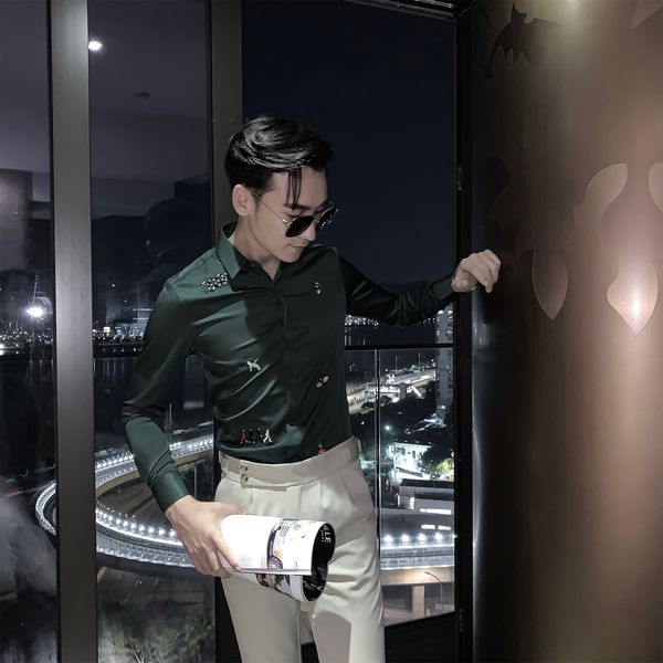 daio ethan korean design embroidered pointed collar versatile long sleeve shirt british style
daio ethan korean design embroidered pointed collar versatile long sleeve shirt british style