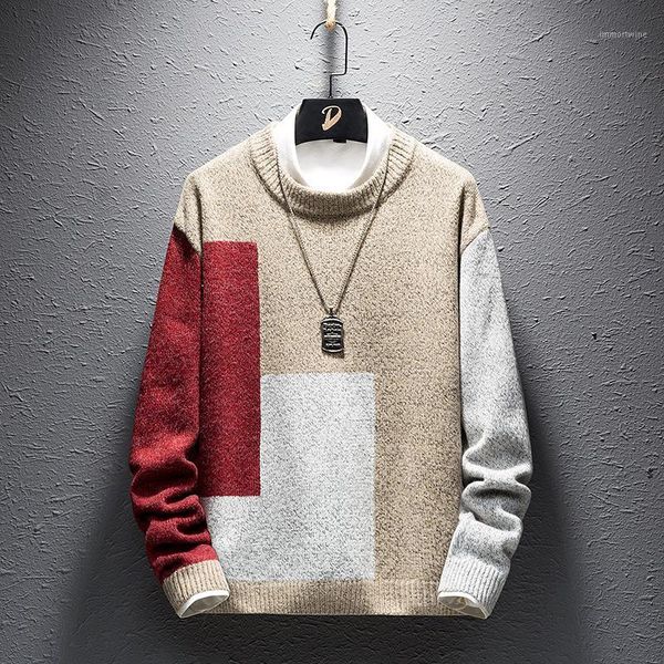 men's wool pullover autumn winter weart thick patchwork o-neck long sleeve quality clothes cotton casual knitted male sweaters1, White;black
men's wool pullover autumn winter weart thick patchwork o-neck long sleeve quality clothes cotton casual knitted male sweaters1, White;black