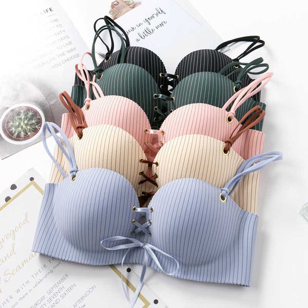 seamless push up bra for women bralette fashion striped lingerie wireless brassiere female underwear intimates new #f, Red;black
seamless push up bra for women bralette fashion striped lingerie wireless brassiere female underwear intimates new #f, Red;black