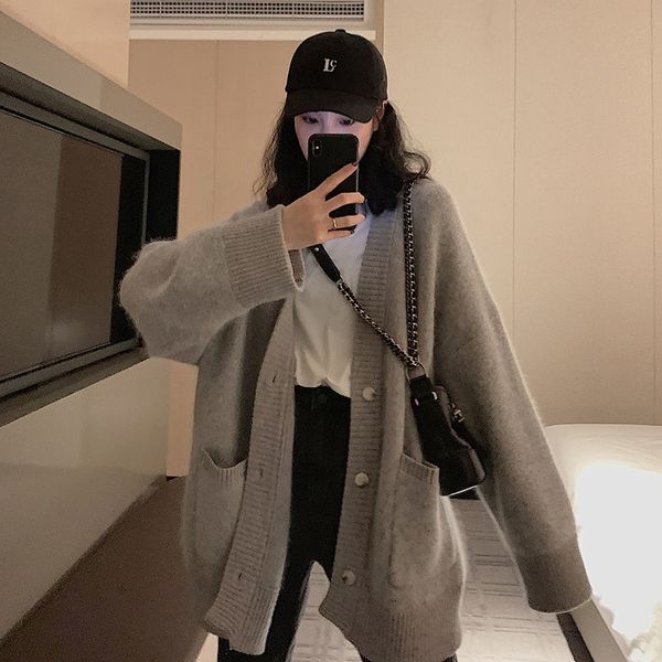 ddlat autumn and coat cardigan thickened women's medium length loose korean new lazy lilc0 winter coat sweatersweater sweater fashion s, White;black
ddlat autumn and coat cardigan thickened women's medium length loose korean new lazy lilc0 winter coat sweatersweater sweater fashion s, White;black