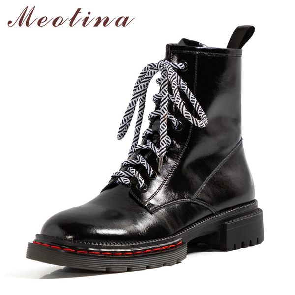 meotina real leather platform flat motorcycle boots women short boots shoes zip cross tied punk ankle autumn winter black
meotina real leather platform flat motorcycle boots women short boots shoes zip cross tied punk ankle autumn winter black