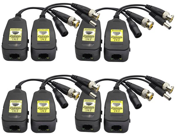 bnc connector balun hd-cvi/tvi/ahd/cvbs with dc jack cctv security dvr camera system (19cm/4 pairs)
bnc connector balun hd-cvi/tvi/ahd/cvbs with dc jack cctv security dvr camera system (19cm/4 pairs)