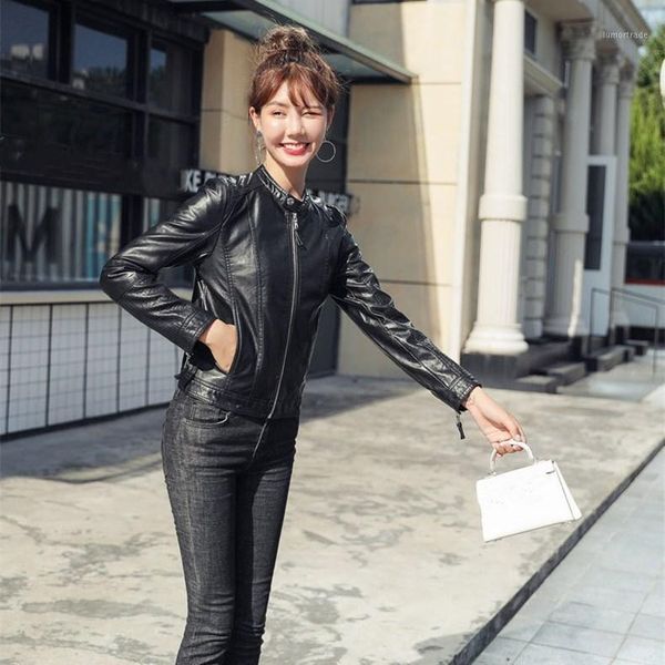 women's leather & faux fashion autumn mandarin collar jackets women slim motorcycle cool overcoats black bomber belt outerwear1
women's leather & faux fashion autumn mandarin collar jackets women slim motorcycle cool overcoats black bomber belt outerwear1