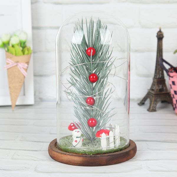 2019 factory direct sale bionic plant in transparent glass cover micro-landscape christmas decoration with led light
2019 factory direct sale bionic plant in transparent glass cover micro-landscape christmas decoration with led light