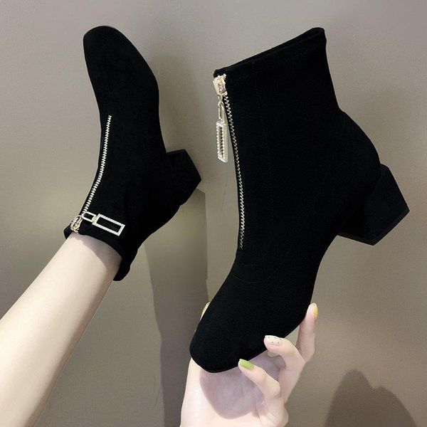 black ankle boots for women plus plush metal zipper short boots women shoes winter warm booties woman high heel 2020
black ankle boots for women plus plush metal zipper short boots women shoes winter warm booties woman high heel 2020