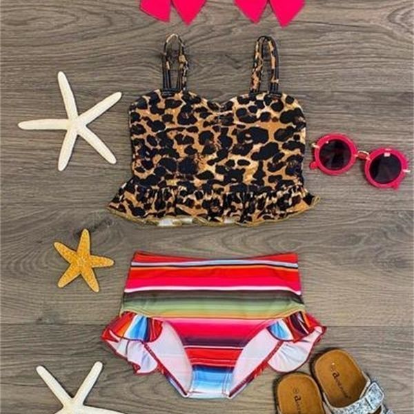 new arrivals summer baby girls children clothes leopard serape swimsuit boutique set ruffles match only bow y200325, White
new arrivals summer baby girls children clothes leopard serape swimsuit boutique set ruffles match only bow y200325, White
