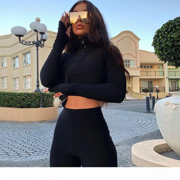 womens tracksuits long sleeve shorts suits 2pcs skinny high neck casual 2 pieces pants sets ladies spring autumn outfits, Gray
womens tracksuits long sleeve shorts suits 2pcs skinny high neck casual 2 pieces pants sets ladies spring autumn outfits, Gray