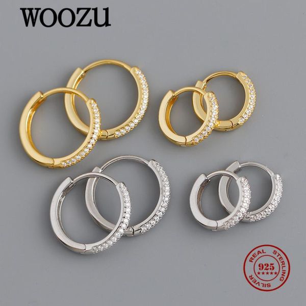 woozu real 925 sterling silver geometric round white zircon hoop earrings for women party ear buckles ethnic rock jewelry gifts, Golden;silver
woozu real 925 sterling silver geometric round white zircon hoop earrings for women party ear buckles ethnic rock jewelry gifts, Golden;silver