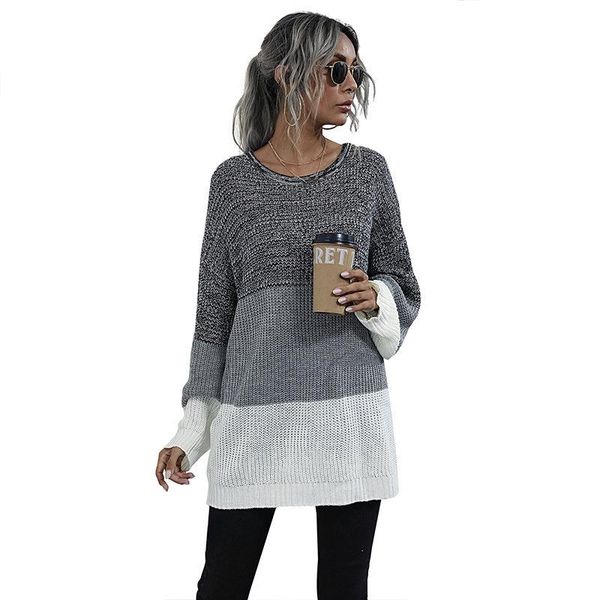 women's sweaters autumn knitted sweater thin o-neck long sleeve pullovers casual streetwear female color patchwork clothes, White;black
women's sweaters autumn knitted sweater thin o-neck long sleeve pullovers casual streetwear female color patchwork clothes, White;black