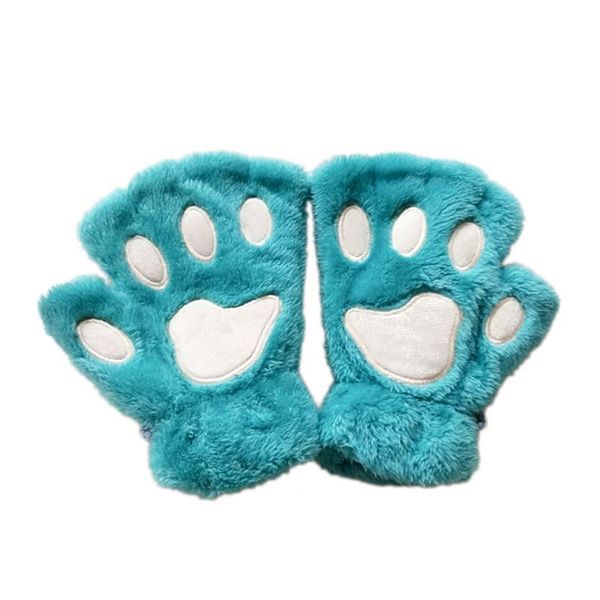 half-finger gloves winter women cute cat claw plush mitten short fingerless half finger glove thickened warm, Blue;gray
half-finger gloves winter women cute cat claw plush mitten short fingerless half finger glove thickened warm, Blue;gray