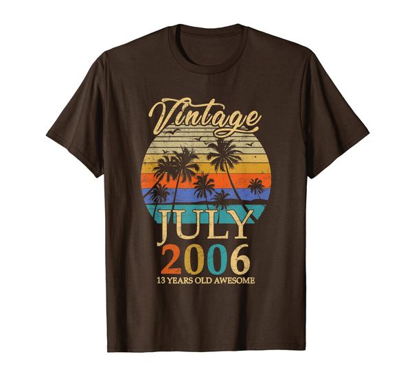 vintage july 2006 13th birthday 13 years old gift t-shirt, White;black
vintage july 2006 13th birthday 13 years old gift t-shirt, White;black