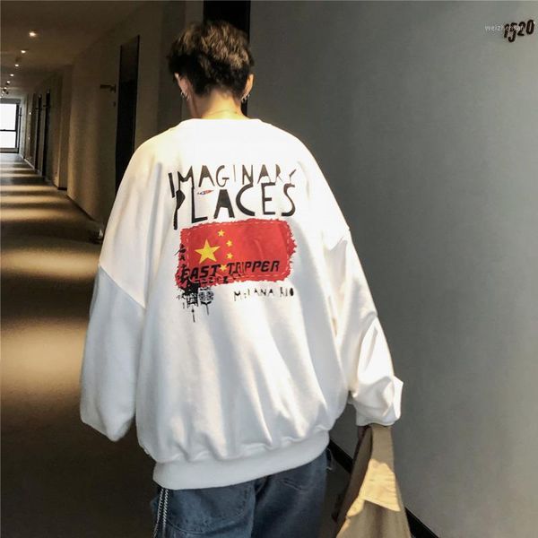 2019 spring chinese version of the campus style fashion trend casual couple men's long-sleeved pullover shirt round neck loose1, Black
2019 spring chinese version of the campus style fashion trend casual couple men's long-sleeved pullover shirt round neck loose1, Black