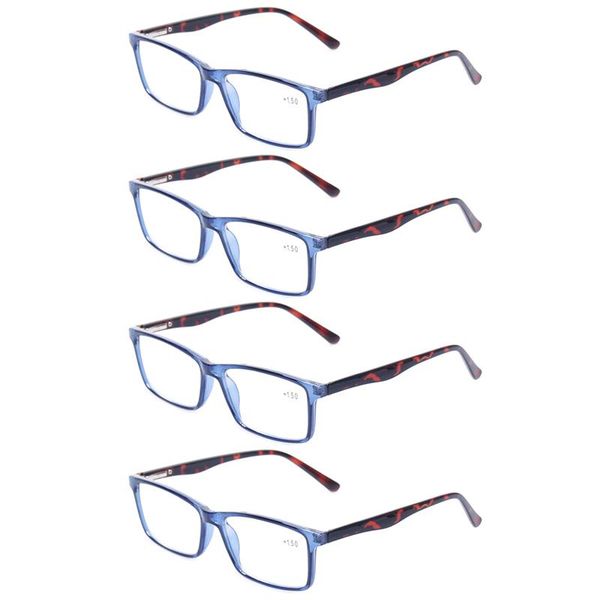 henotin 4 pack lightweight reading glasses for men and women classic rectangular eyeglasses frames quality readers 0.5 to 6.0, White;black
henotin 4 pack lightweight reading glasses for men and women classic rectangular eyeglasses frames quality readers 0.5 to 6.0, White;black