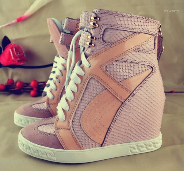 real p pink snakeskin leather height increasing shoes for women lace-up patchwork ankle boots hidden heels sneaker1, Black
real p pink snakeskin leather height increasing shoes for women lace-up patchwork ankle boots hidden heels sneaker1, Black