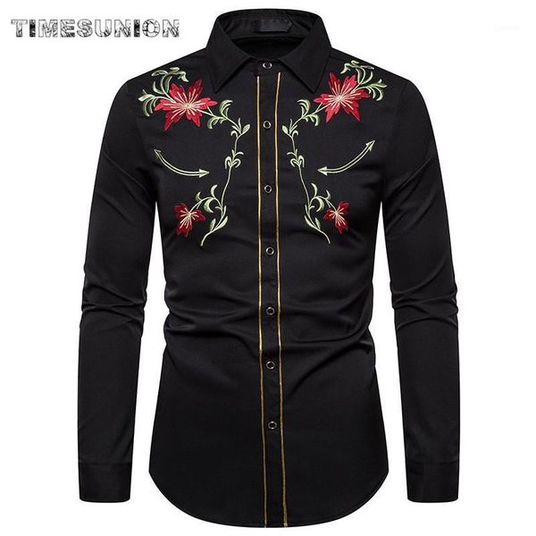 floral embroidery black shirt men 2020 spring new slim fit long sleeve dress shirts mens party wedding nightclub chemise1, White;black 
floral embroidery black shirt men 2020 spring new slim fit long sleeve dress shirts mens party wedding nightclub chemise1, White;black