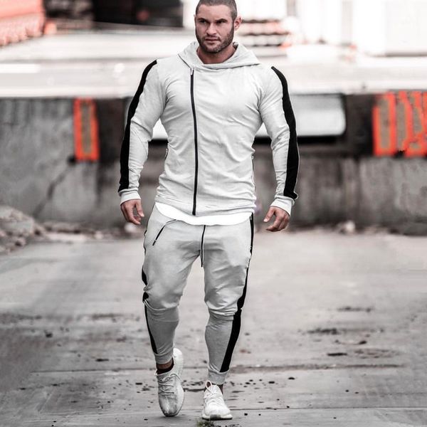 gyms sportswear suit fitness tracksuit hoodies pants sets men casual sweatshirt joggers sweatpants male cotton jacket outerwear1, Gray
gyms sportswear suit fitness tracksuit hoodies pants sets men casual sweatshirt joggers sweatpants male cotton jacket outerwear1, Gray