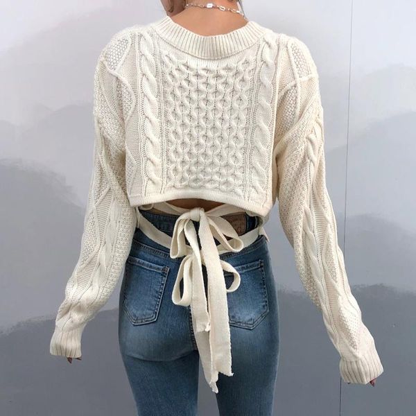 women's sweaters sweater 2021 autumn and winter korea style retro pattern back double tie knitted women bow special design loose, White;black
women's sweaters sweater 2021 autumn and winter korea style retro pattern back double tie knitted women bow special design loose, White;black