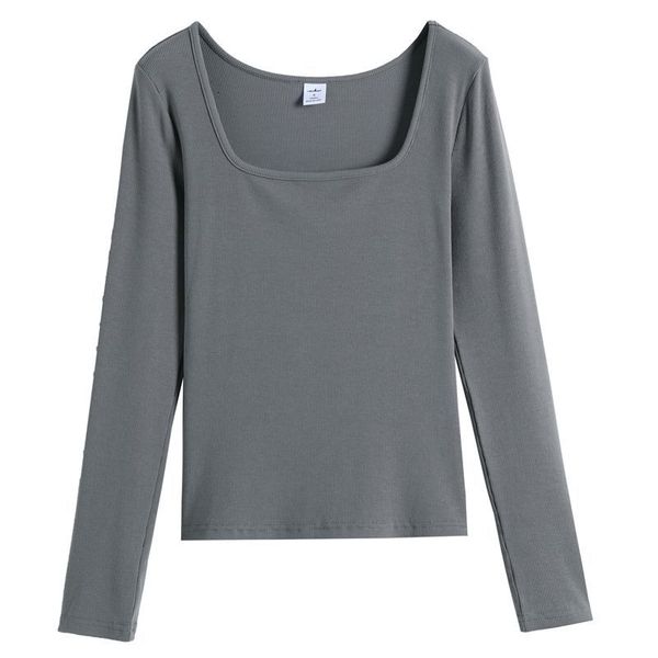 2021 new long sleeve ribbed 95% cotton women t shirt solid square collar s-xl tee chic female t-shirt autumn winter h8yh, White
2021 new long sleeve ribbed 95% cotton women t shirt solid square collar s-xl tee chic female t-shirt autumn winter h8yh, White
