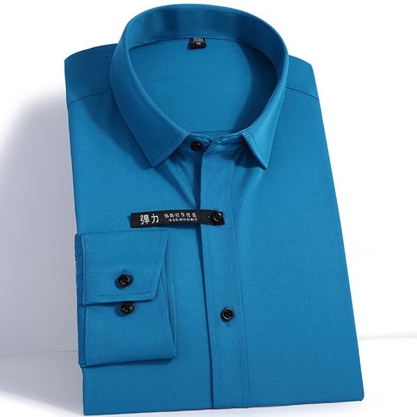 men's long sleeve solid shirts stretch easy care non iron shirt men soft bamboo fiber regular-fit business casual, White;black
men's long sleeve solid shirts stretch easy care non iron shirt men soft bamboo fiber regular-fit business casual, White;black